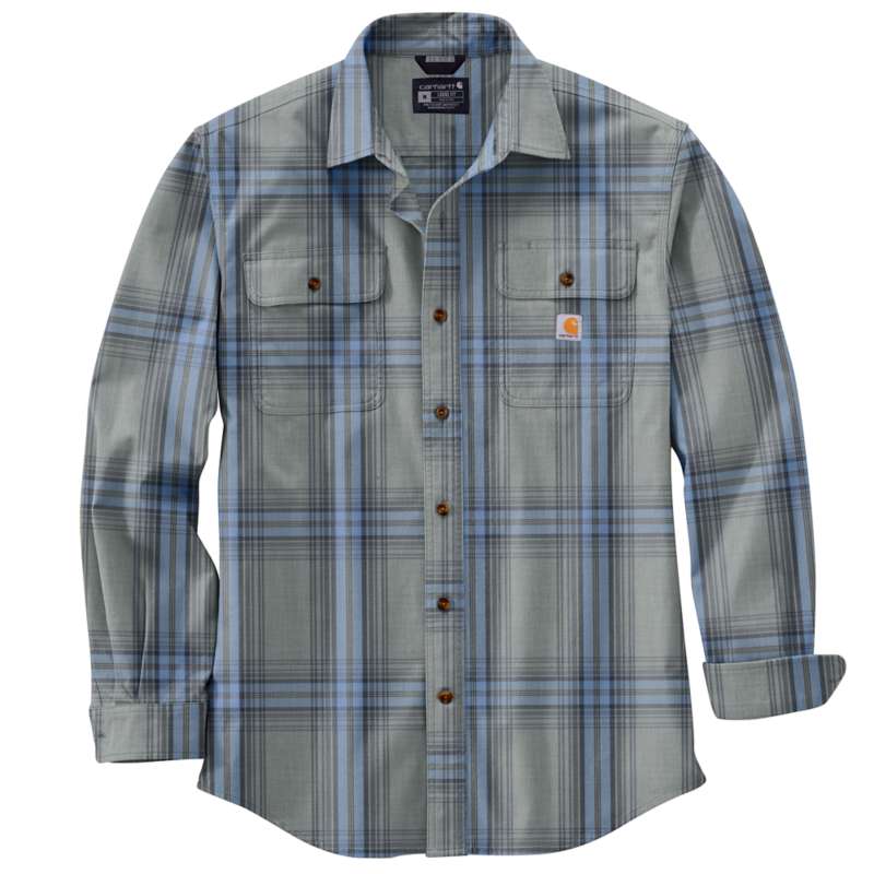 Carhartt Men's Loose Fit Heavyweight Flannel Long-Sleeve Plaid Shirt BIG & TALL - ASPHALT APH