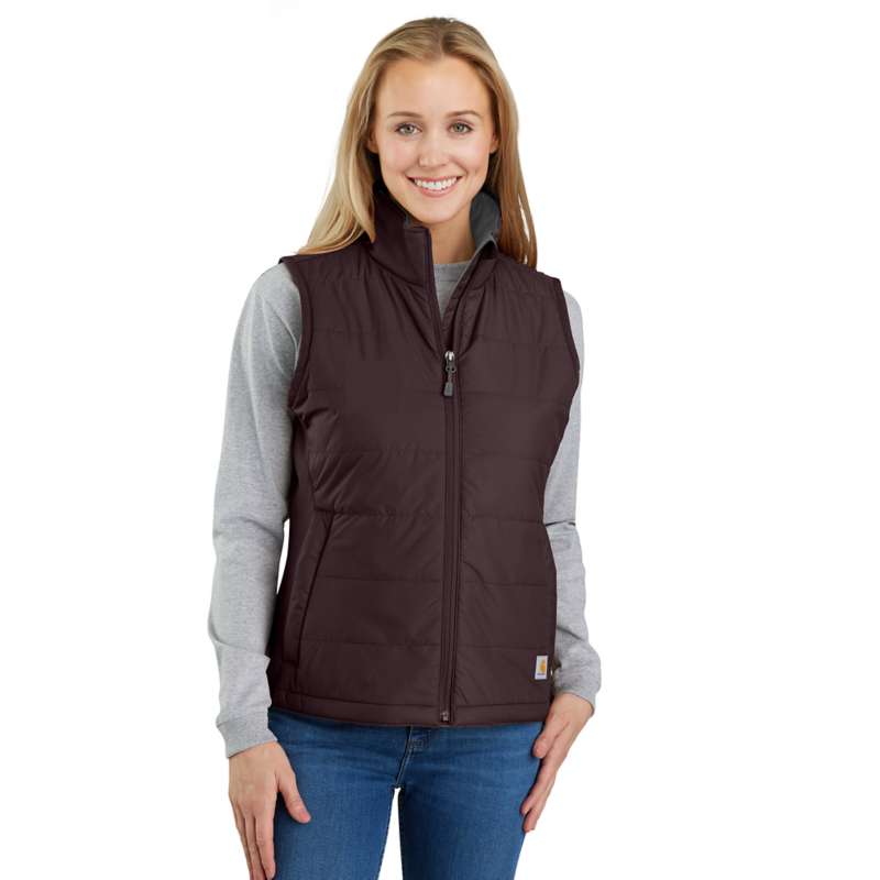 Carhartt Women's Rain Defender Relaxed Fit Lightweight Insulated Vest - BLACKBERRY V26