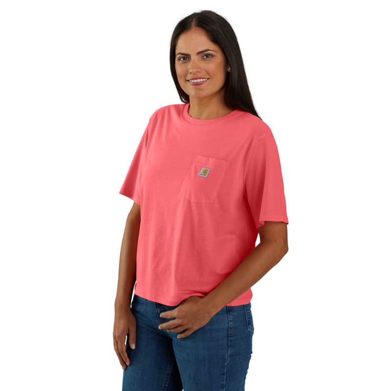 Carhartt Women's Loose Fit Lightweight Short-Sleeve Crewneck T-Shirt - PINK SALMON P58