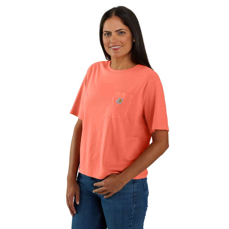 Carhartt Women's Loose Fit Lightweight Short-Sleeve Crewneck T-Shirt - SALMON Q80