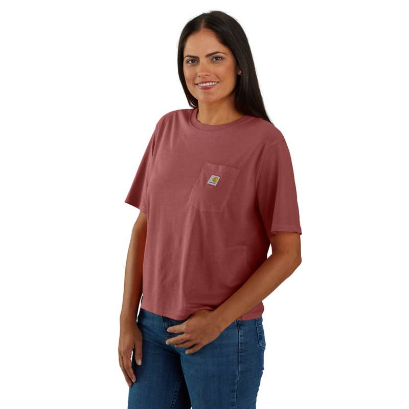 Carhartt Women's Loose Fit Lightweight Short-Sleeve Crewneck T-Shirt - BARNWOOD RB3