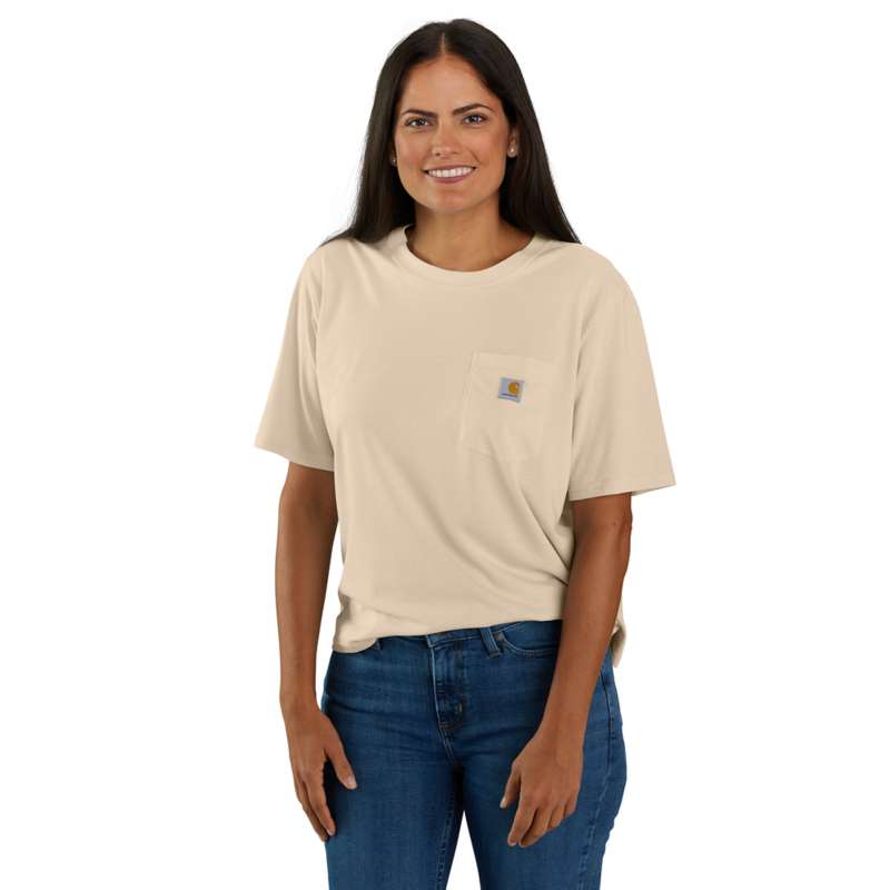 Carhartt Women's Loose Fit Lightweight Short-Sleeve Crewneck T-Shirt - STONE ASH W26