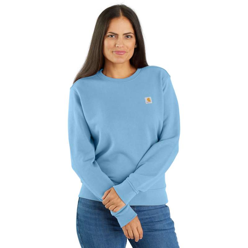 Carhartt Women's Relaxed Fit Midweight French Terry Crewneck Sweatshirt - FRESH WATER HL6