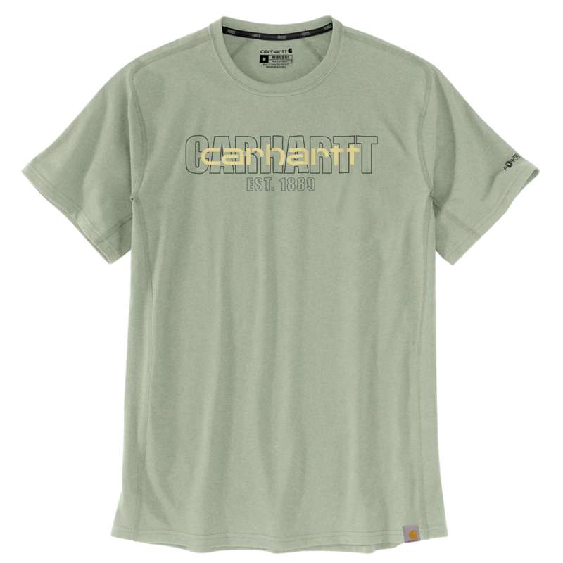 Carhartt Men's Force Relaxed Fit Midweight Short-Sleeve Logo Graphic T-Shirt - SAGE G17