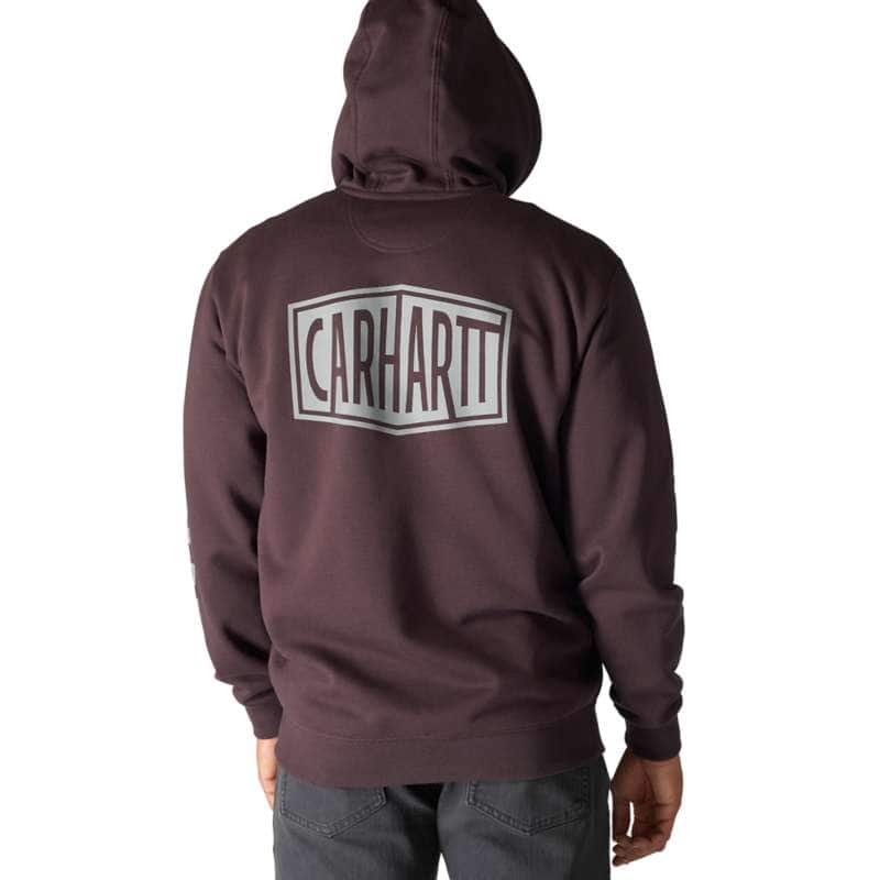 MID WEIGHT LOGO GRAPHIC HOODIE - DARK SEPIA BB3