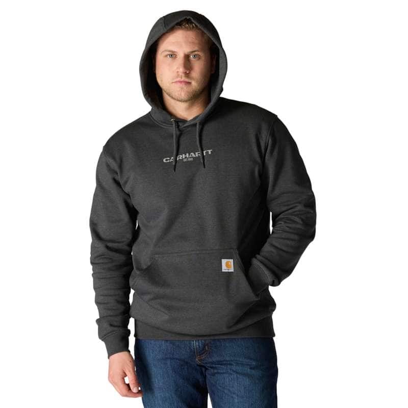 MID WEIGHT 1889 GRAPHIC HOODIE - CARBON HTHR CRH
