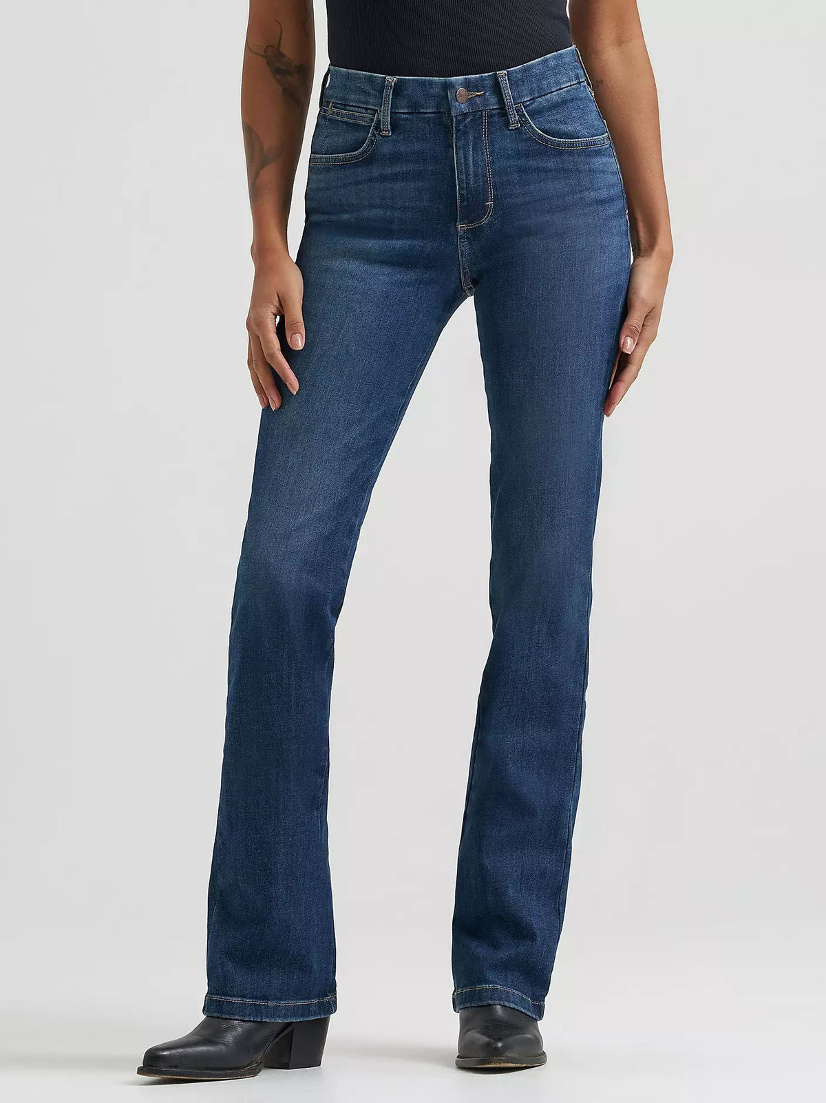 Wrangler Women's Bespoke Dark Wash High Rise Bootcut Jeans