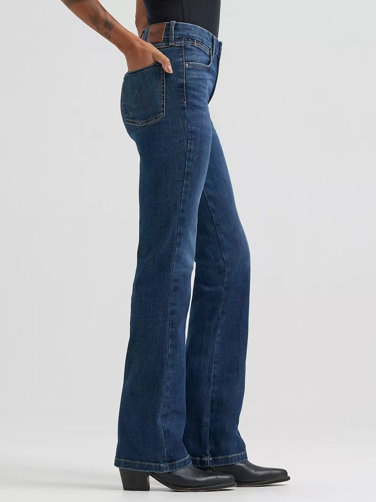 Wrangler Women's Bespoke Dark Wash High Rise Bootcut Jeans