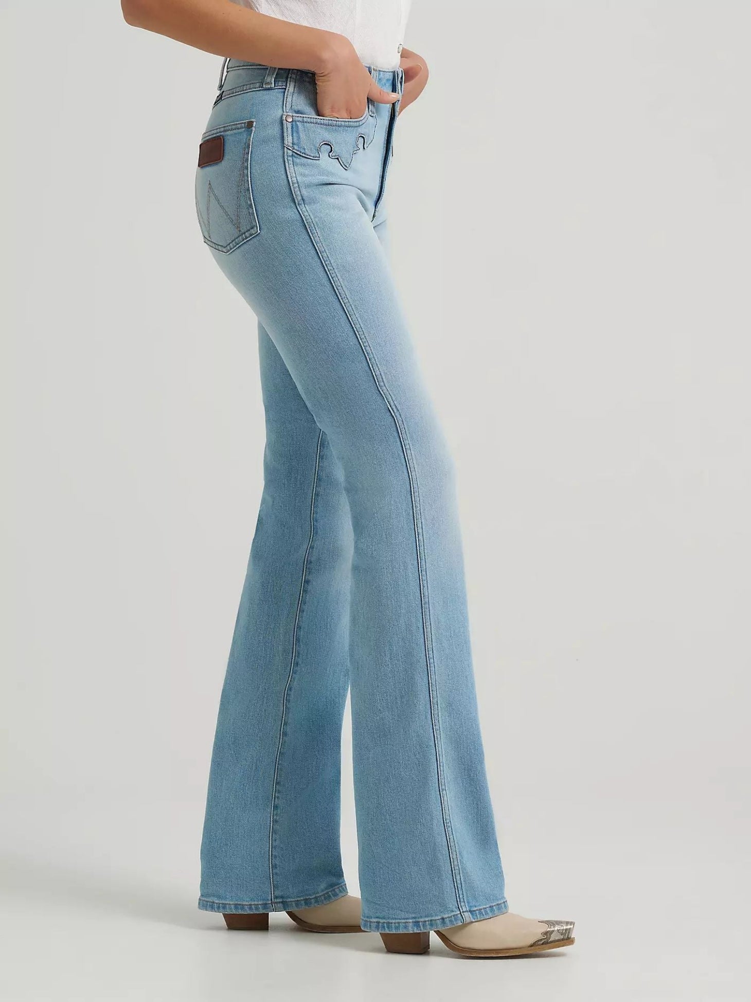 Wrangler Women's Retro Bailey High Rise Embellished Bootcut Jean