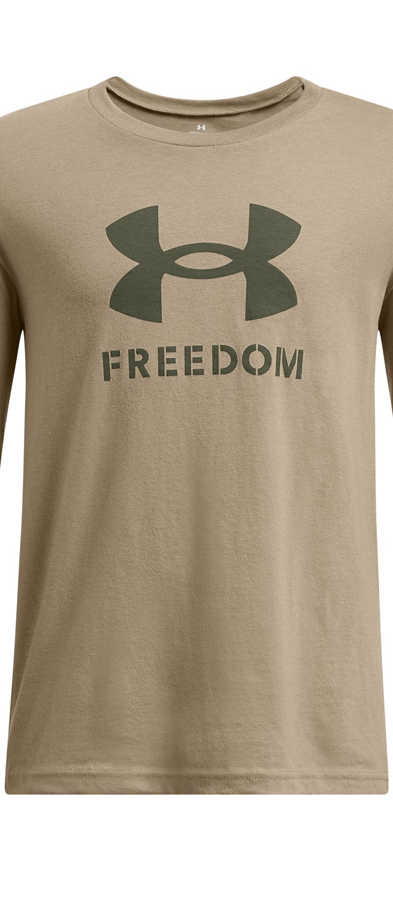 Under Armour Boys' UA Freedom Logo Long Sleeve - FEDERAL TAN 499