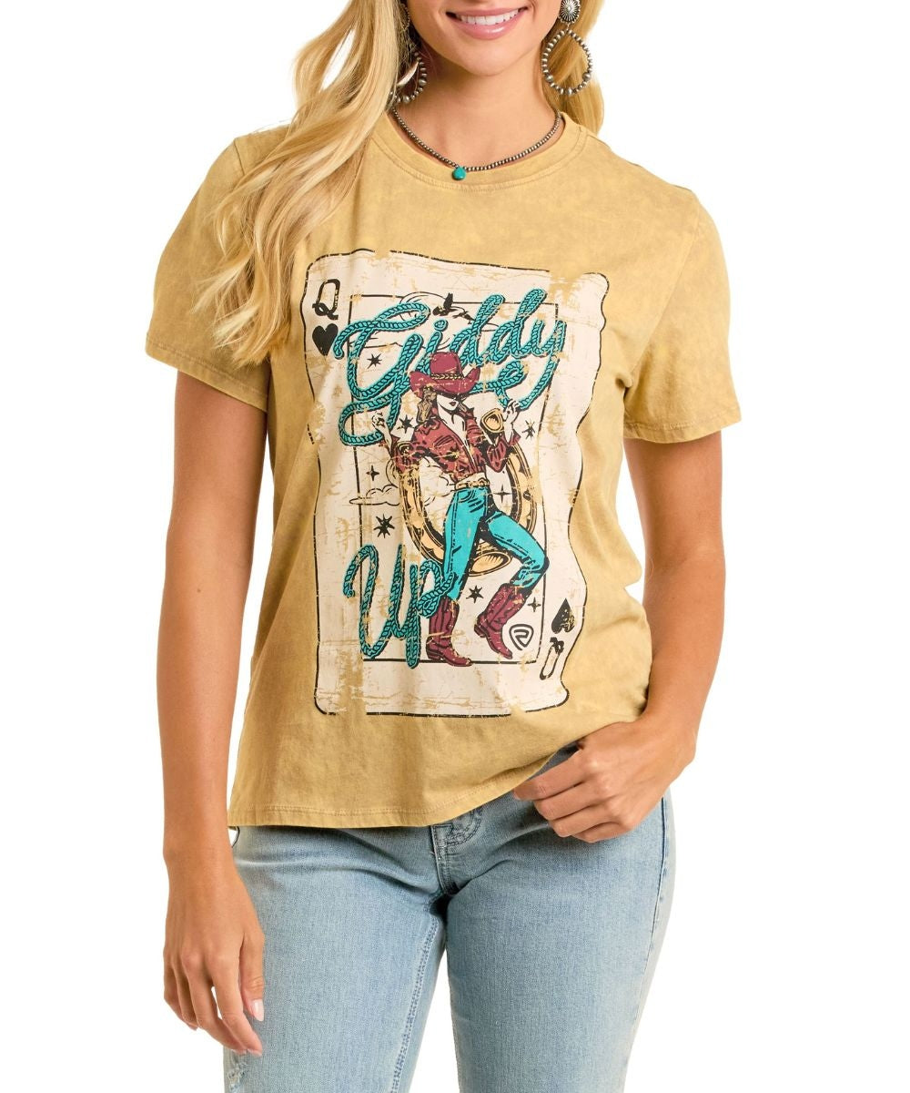Rock & Roll Women's Cowgirl Giddy Up Graphic T-Shirt