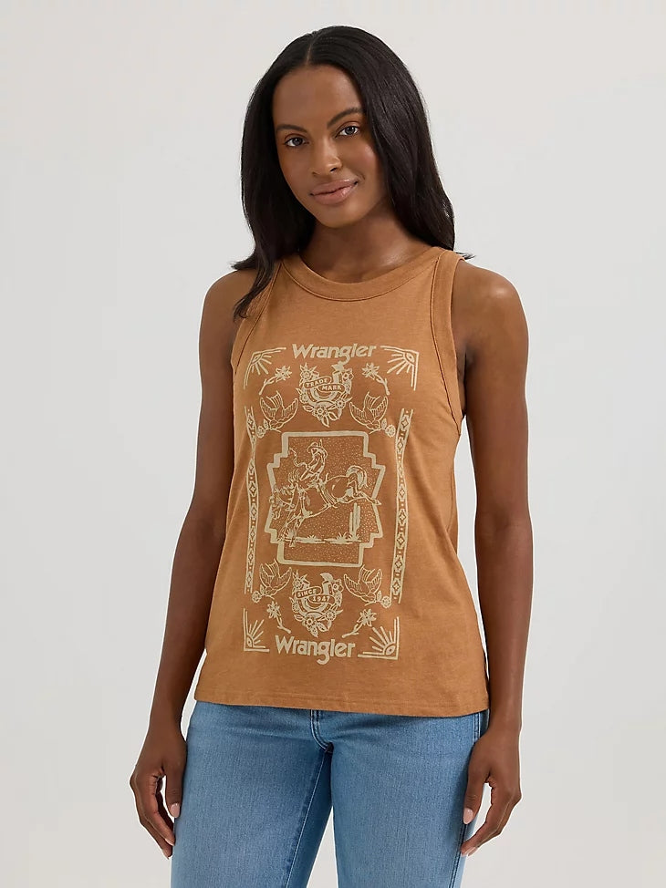 Wrangler Women's Western Graphic Goddess Tank Top