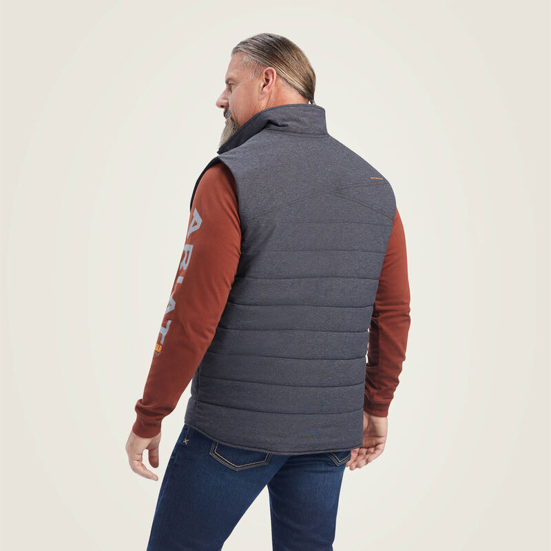 Ariat Men's Rebar Valiant Stretch Canvas Water Resistant Insulated Vest