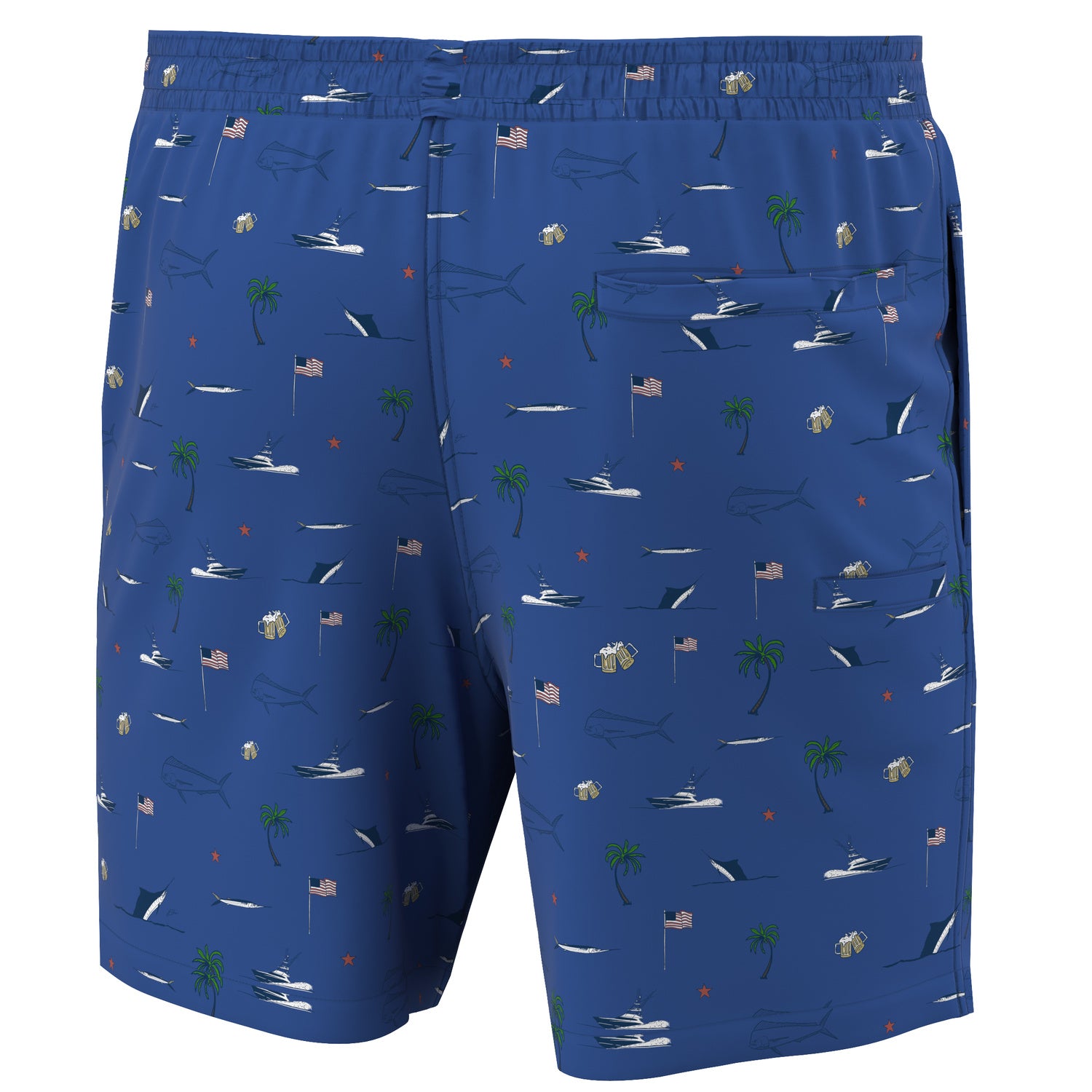 Huk Men's KC Pursuit Volley Fish Beach Freedom Bottom