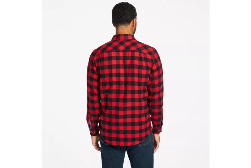 Timberland men's Pro Woodfort Midweight Flannel Work Shirt