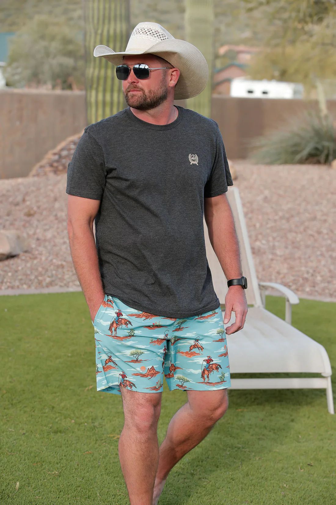 Cinch Men's Printed Swim Trunks