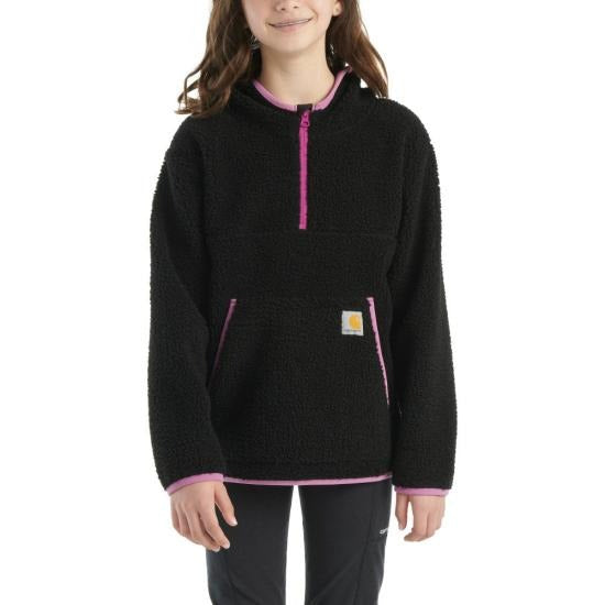 Carhartt Children Long-Sleeve Fleece Hooded Half-Zip Sweatshirt