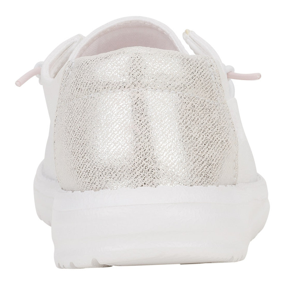 Hey Dude Wendy Metallic Sparkle White