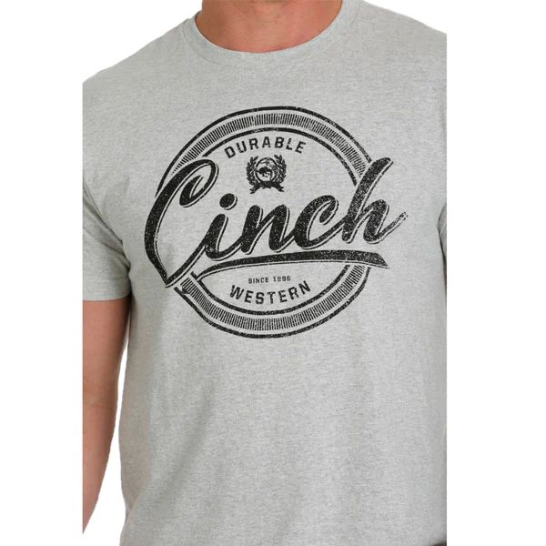 Cinch Men's Heather Grey Logo T-Shirt