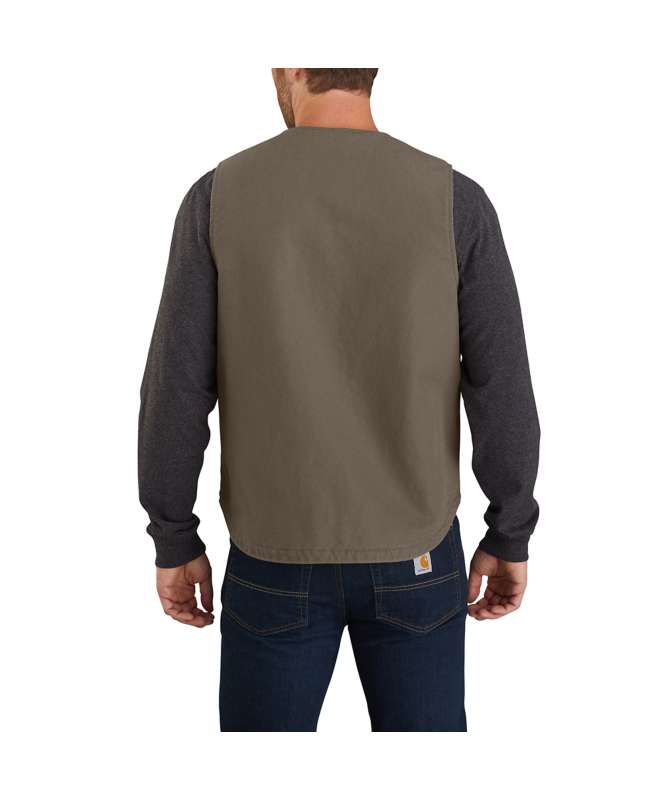 Carhartt Men's Relaxed Fit Washed Duck Sherpa-Lined Vest