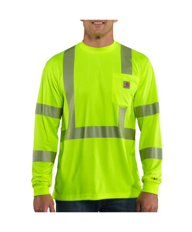 Carhartt Men's Force High-Visibility Long-Sleeve Class 3 T-Shirt