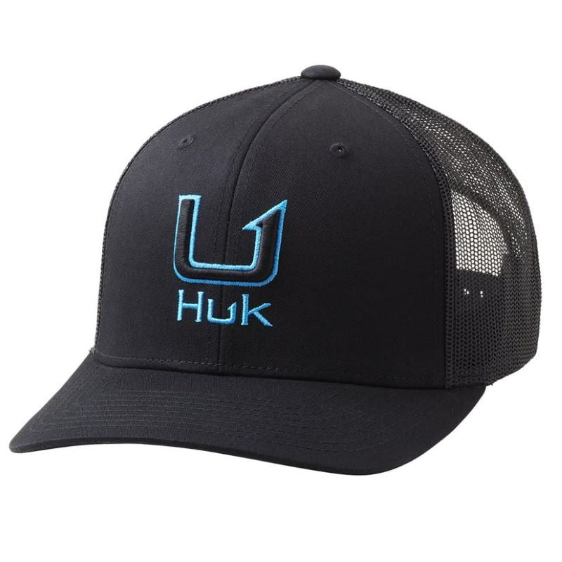 Huk Men's Black Barb U Trucker Cap