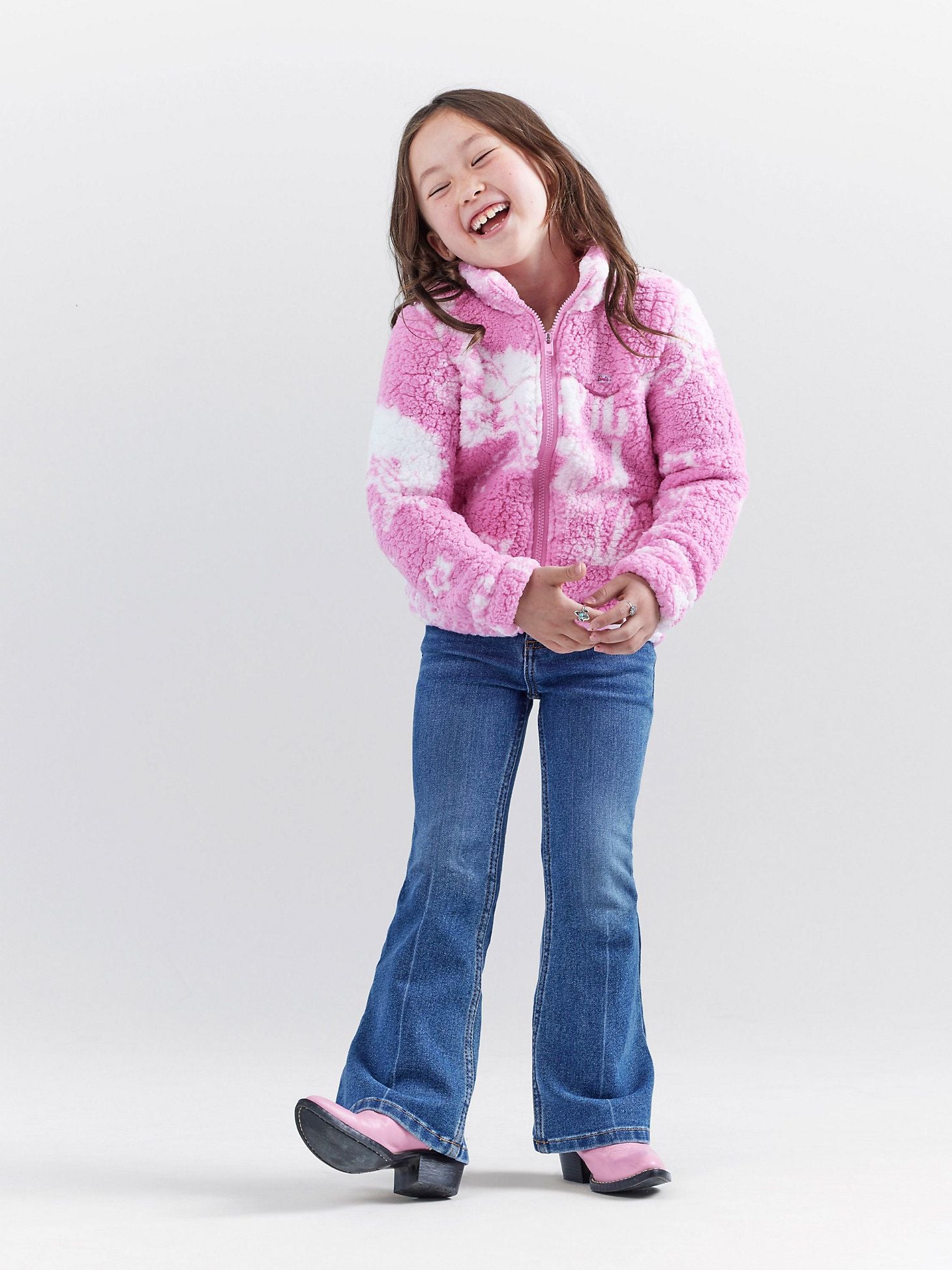 Wrangler Girl's Barbie Western Sherpa Jacket