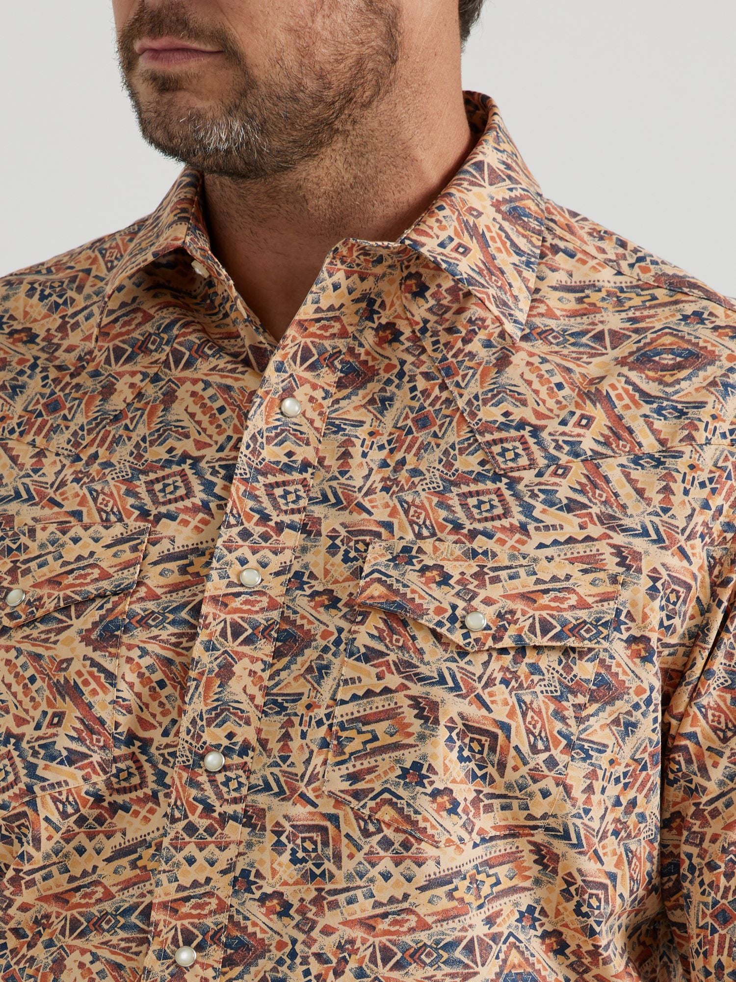 Wrangler Men's Checotah Long Sleeve Western Shirt