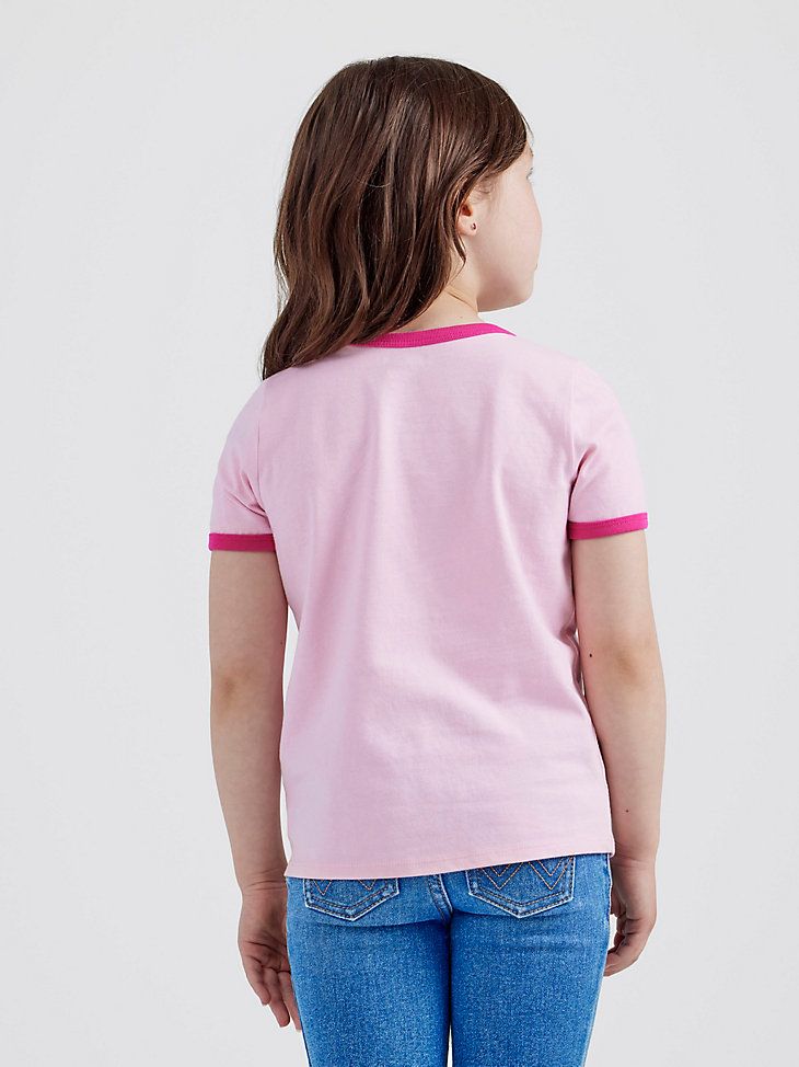 Wrangler Girls Barbie Rainbow Ringer Tee