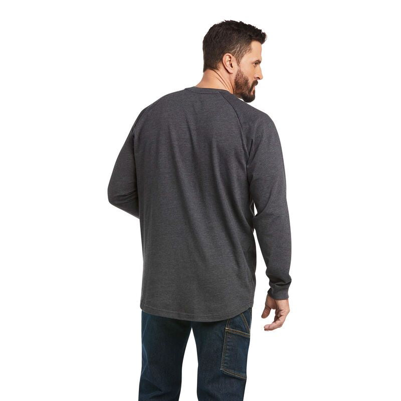 Ariat Men's Rebar Cotton Strong Graphic T-Shirt Charcoal/Lime