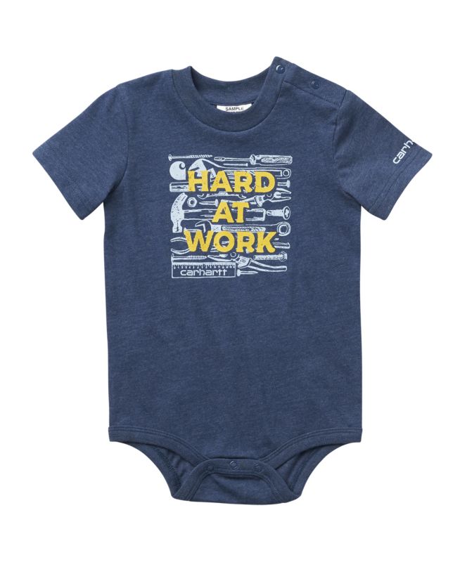 Carhartt Boys Infant Short-Sleeve Hard At Work Bodysuit
