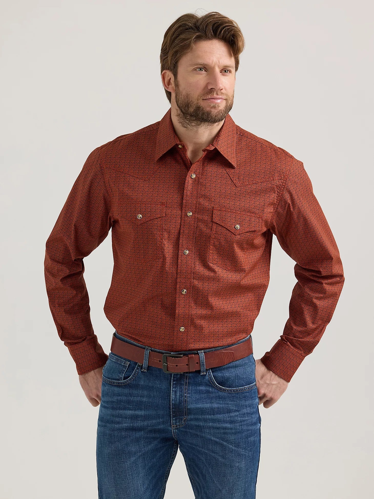 Wrangler Men's 20X Competition Advanced Comfort Long Sleeve Western Snap Shirt