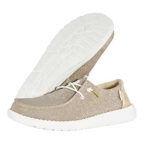 Hey Dude Wendy Metallic Sparkle Gold