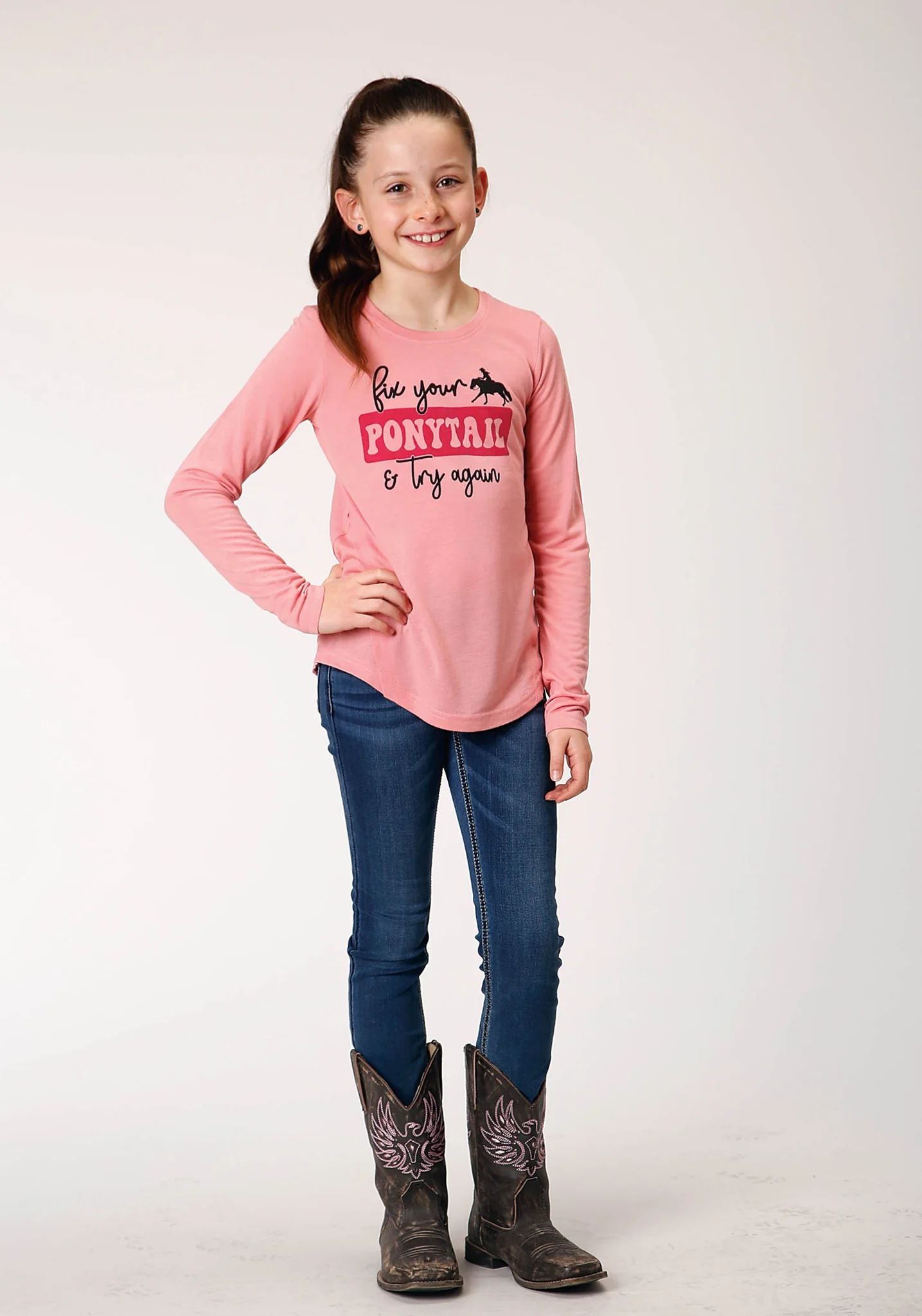 Roper Girls Long Sleeve Knit T-Shirt