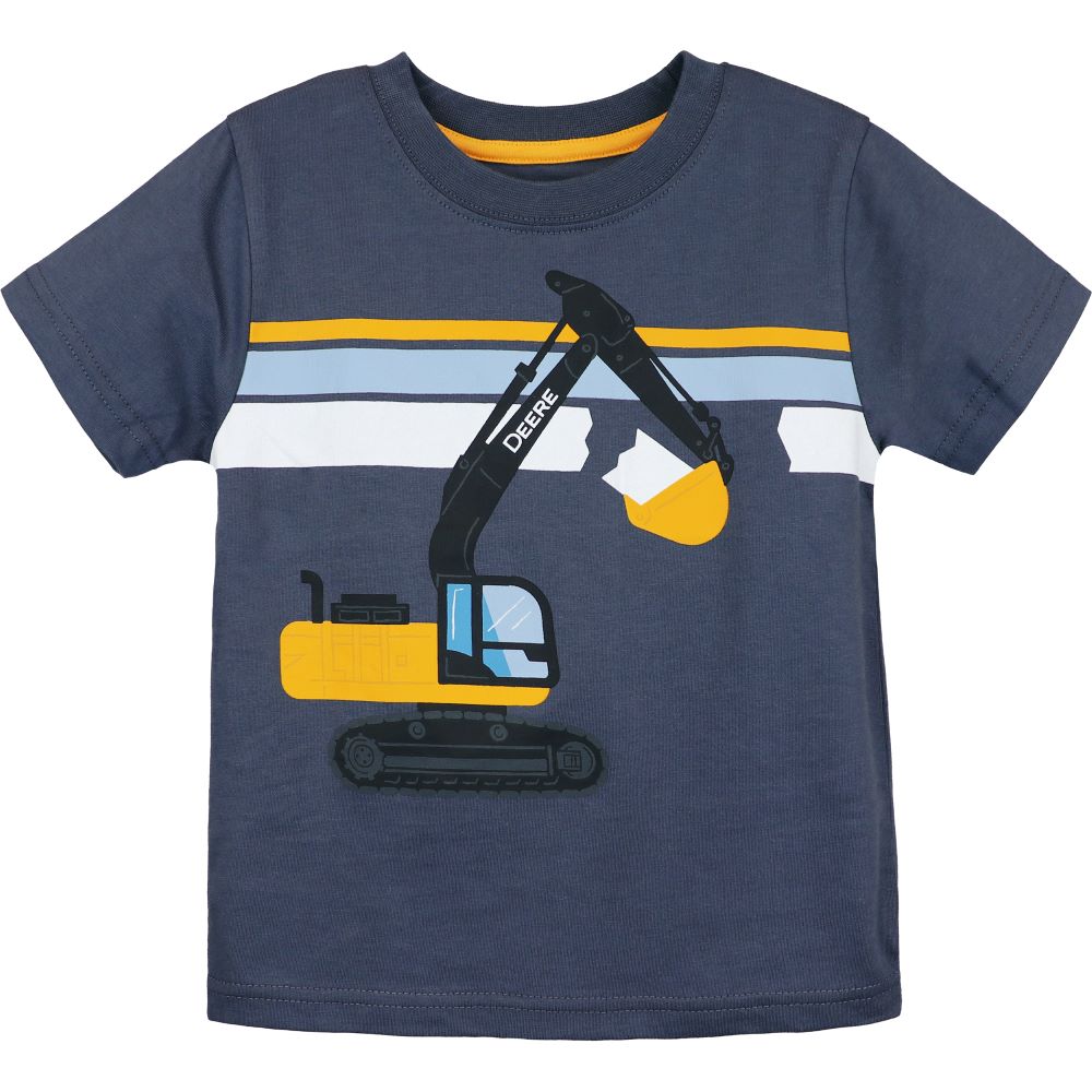 John Deere Toddler Excavator Stripe T-Shirt
