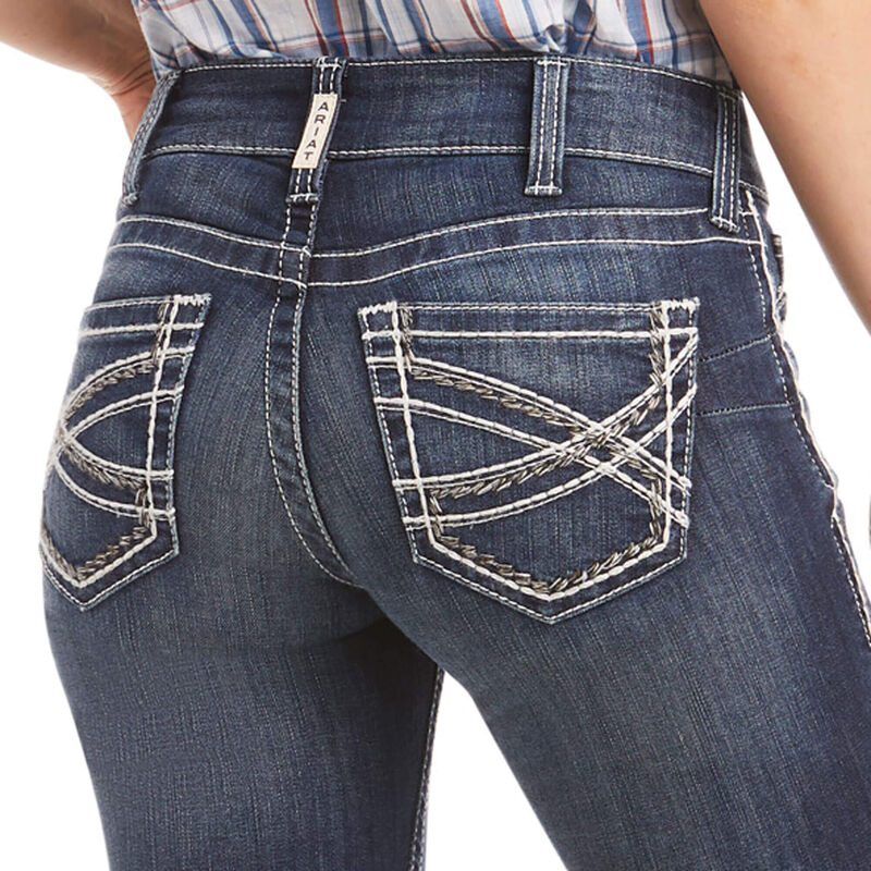 Ariat Women's R.E.A.L. Mid Rise Stretch Entwined Boot Cut Jean