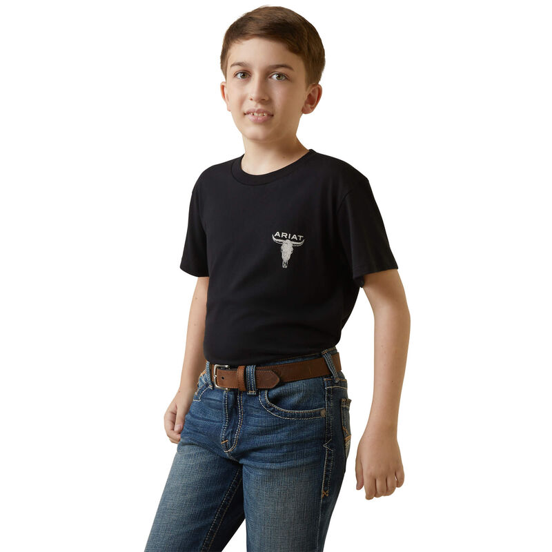 Ariat Boys Steer Skull Flag T-Shirt