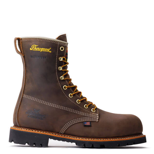 Thorogood Mens American Heritage 8" Waterproof & Insulated Nano Safety Toe Boot