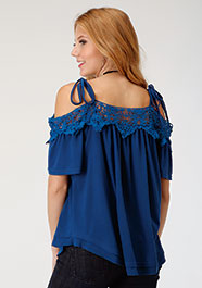 Roper Ladies Five Star Cold Shoulder Knit Blouse