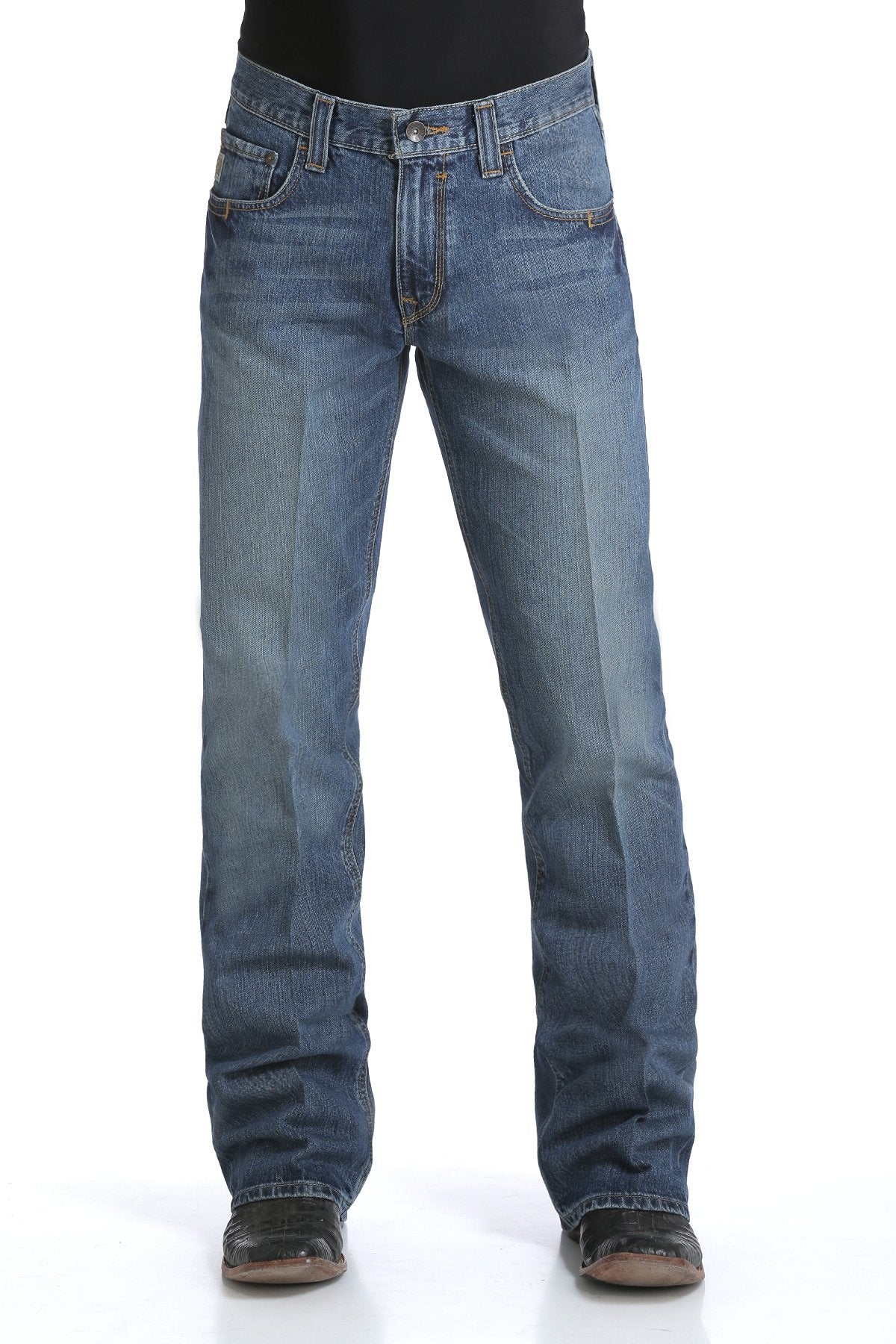 Cinch Men's Relaxed Fit Carter Mid Rise, Relaxed, 20" Boot Cut Jean