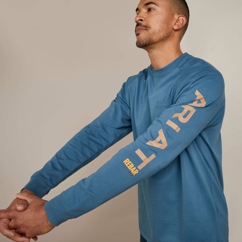 Ariat Men's Rebar Cotton Strong Graphic Long Sleeve T-Shirt