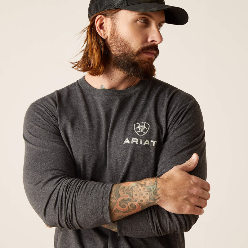 Ariat Men's Wooden Flag T-Shirt