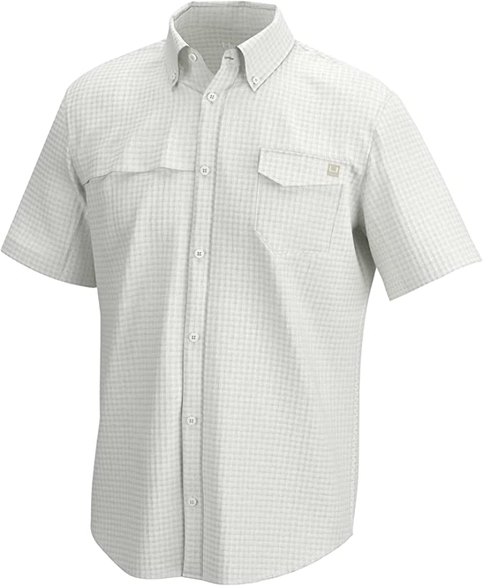 Huk Men's Tide Point Break Minicheck Short Sleeve Shirt