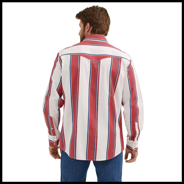 Wrangler Men's Vintage Inspired Long-Sleeve Snap Shirt