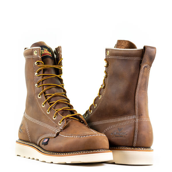 Thorogood Men's American Heritage 8" Trail Crazy Horse Moc Toe Maxwear Wedge