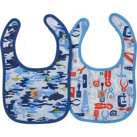 Carhartt Blue Print Food Bib Set