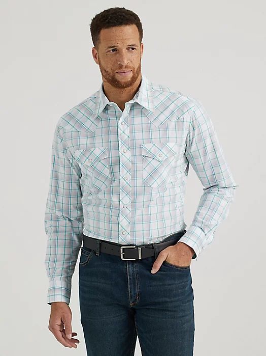 Wrangler Men's 20x Competition Advanced Comfort Long Sleeve Western Snap Shirt