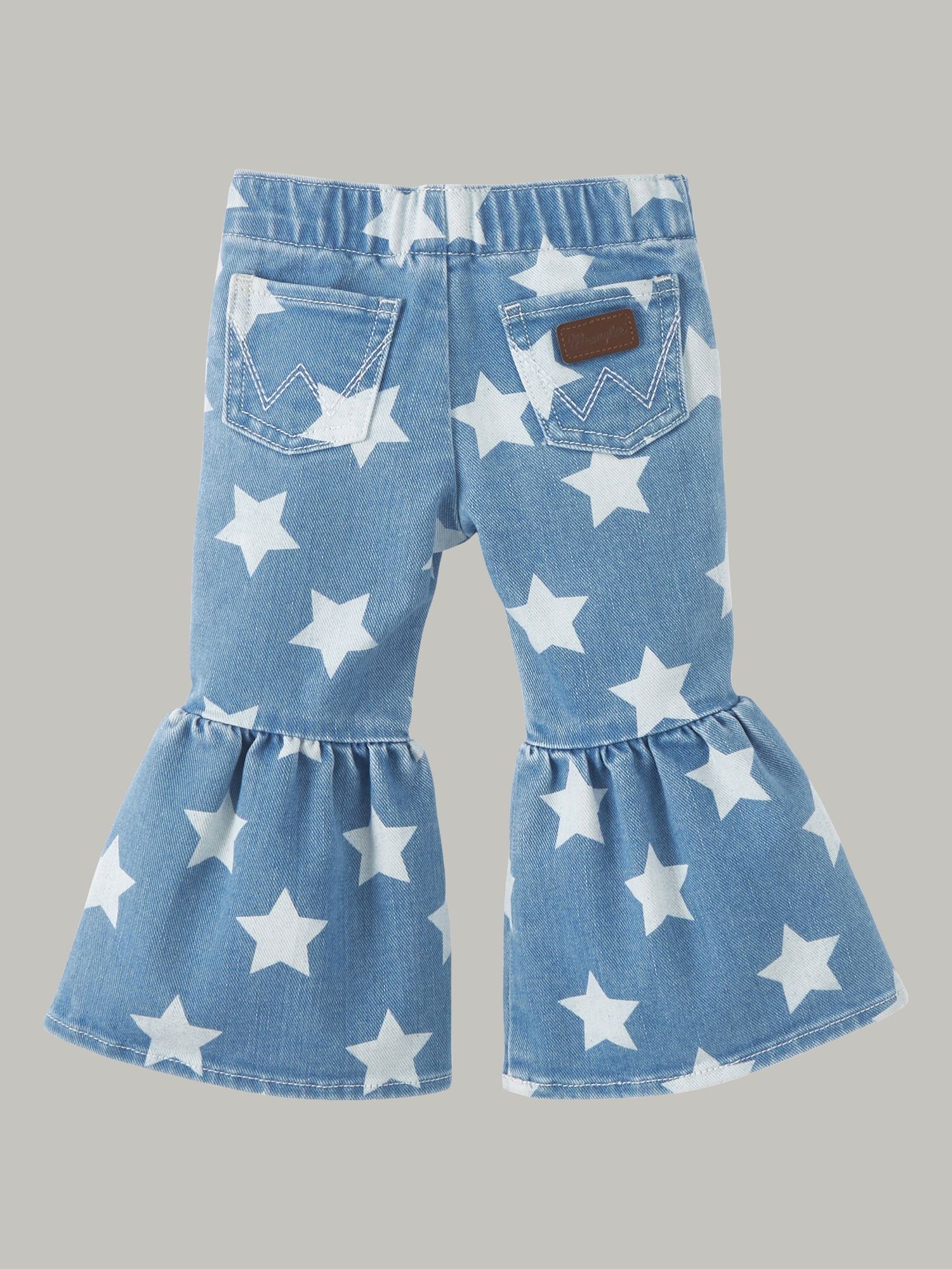 Wrangler Girl's Star Ruffle Leg Flare Jean