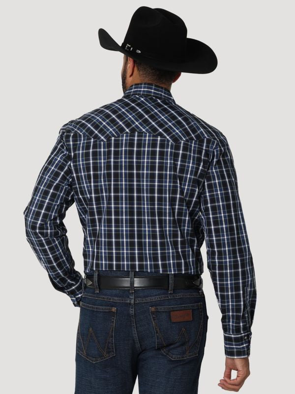 Wrangler Men's Fashion Snap Long Sleeve Shirt