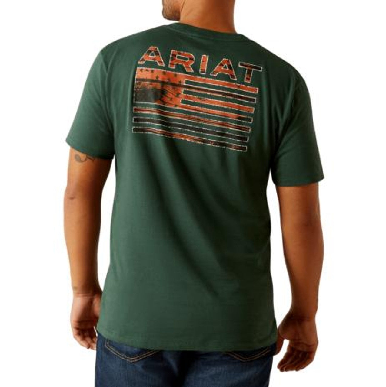 Ariat Men's Rustic Wood Flag Short Sleeve T-Shirt